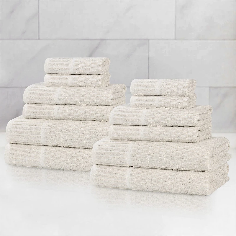 SUPERIOR® Juno Collection 12-pc. Quick Dry Solid Bath Towel Set