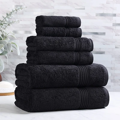 SUPERIOR® Heritage Collection | Luxury Egyptian Cotton 6-pc. Quick Dry Solid Bath Towel Set