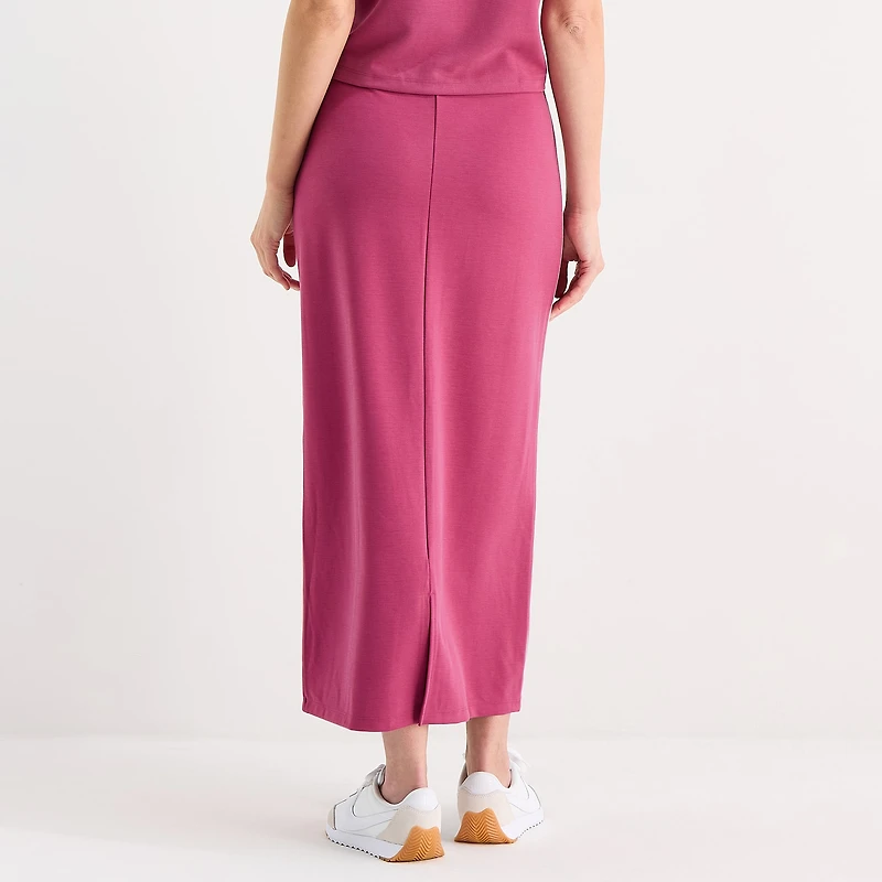 Stylus Womens High Rise Maxi Skirt