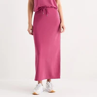 Stylus Womens High Rise Maxi Skirt