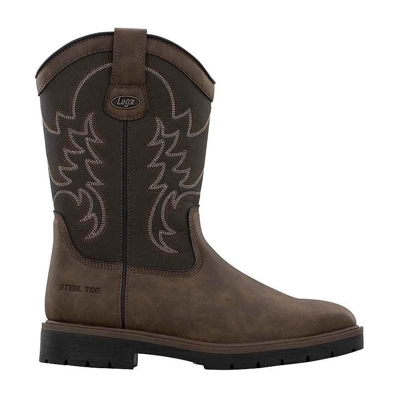 Lugz Cowboss Steel Toe Mens Block Heel Boots