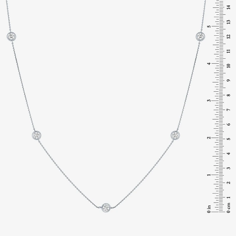 Diamond Addiction (G-H / Si2-I1) Womens / CT. T.W. Lab Grown White 10K Gold Inch Pendant Necklace