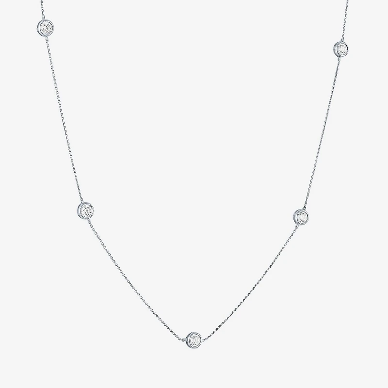 Diamond Addiction (G-H / Si2-I1) Womens / CT. T.W. Lab Grown White 10K Gold Inch Pendant Necklace