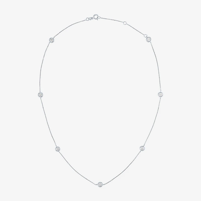 Diamond Addiction (G-H / Si2-I1) Womens / CT. T.W. Lab Grown White 10K Gold Inch Pendant Necklace