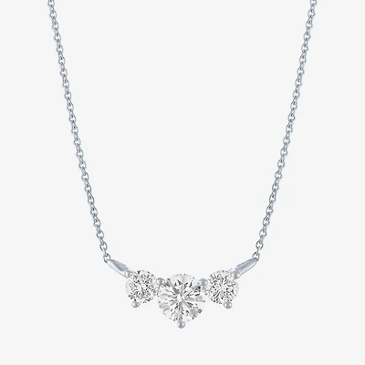 (Si2-I1/G-H) Womens 1 CT. T.W. Lab Grown White Diamond 10K Gold 18 Inch Pendant Necklace