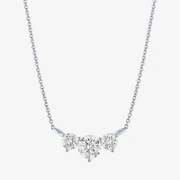 (Si2-I1/G-H) Womens 1 CT. T.W. Lab Grown White Diamond 10K Gold 18 Inch Pendant Necklace