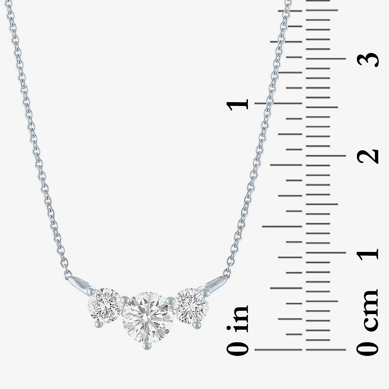 (Si2-I1/G-H) Womens 1 CT. T.W. Lab Grown White Diamond 10K Gold 18 Inch Pendant Necklace
