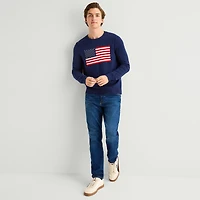 St. John's Bay Americana Mens Crew Neck Long Sleeve Pullover Sweater