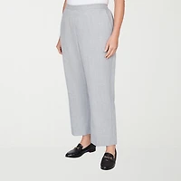 Alfred Dunner Al Fresco Womens Straight Mid Rise Pull-On Pant