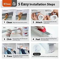 Eco Estates Ez Stick No Tool 1.5" Cut-To-Width Cordless 100% Blackout Cellular Shade
