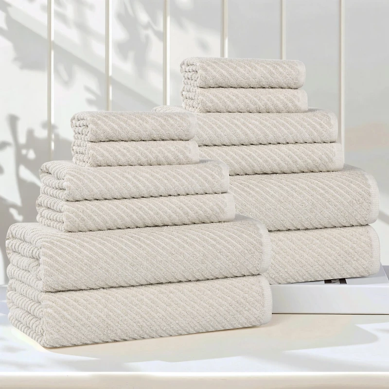 SUPERIOR® Amlia Collection 12-pc. Quick Dry Solid Bath Towel Set