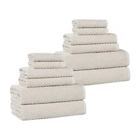 SUPERIOR® Amlia Collection 12-pc. Quick Dry Solid Bath Towel Set