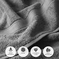 SUPERIOR® Madeline Collection | Plush Egyptian Cotton 6-pc. Quick Dry Solid Bath Towel Set