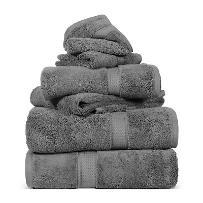SUPERIOR® Madeline Collection | Plush Egyptian Cotton 6-pc. Quick Dry Solid Bath Towel Set