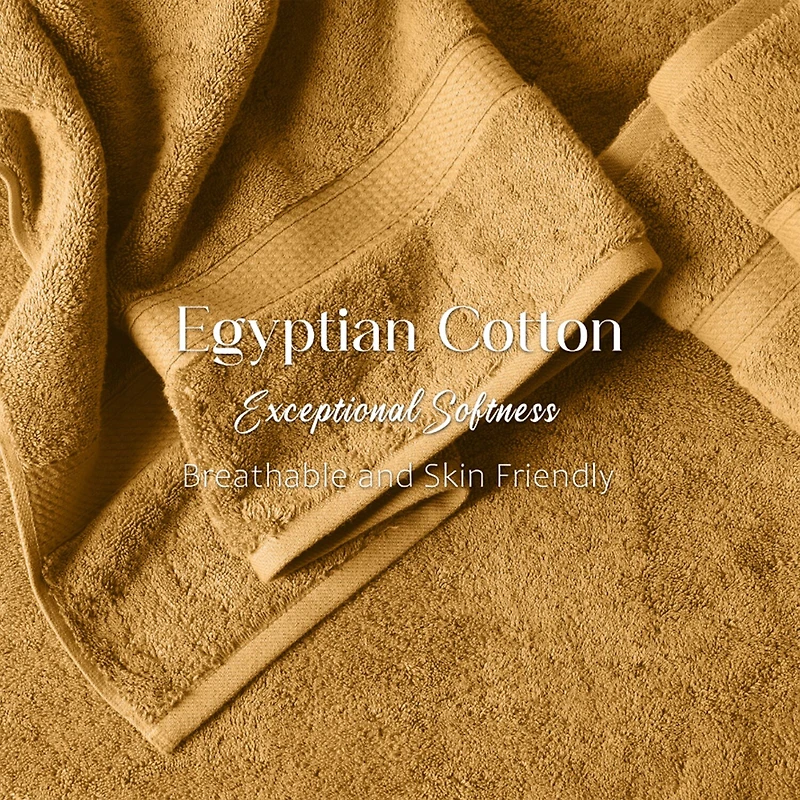 SUPERIOR® Madeline Collection | Plush Egyptian Cotton 6-pc. Quick Dry Solid Bath Towel Set