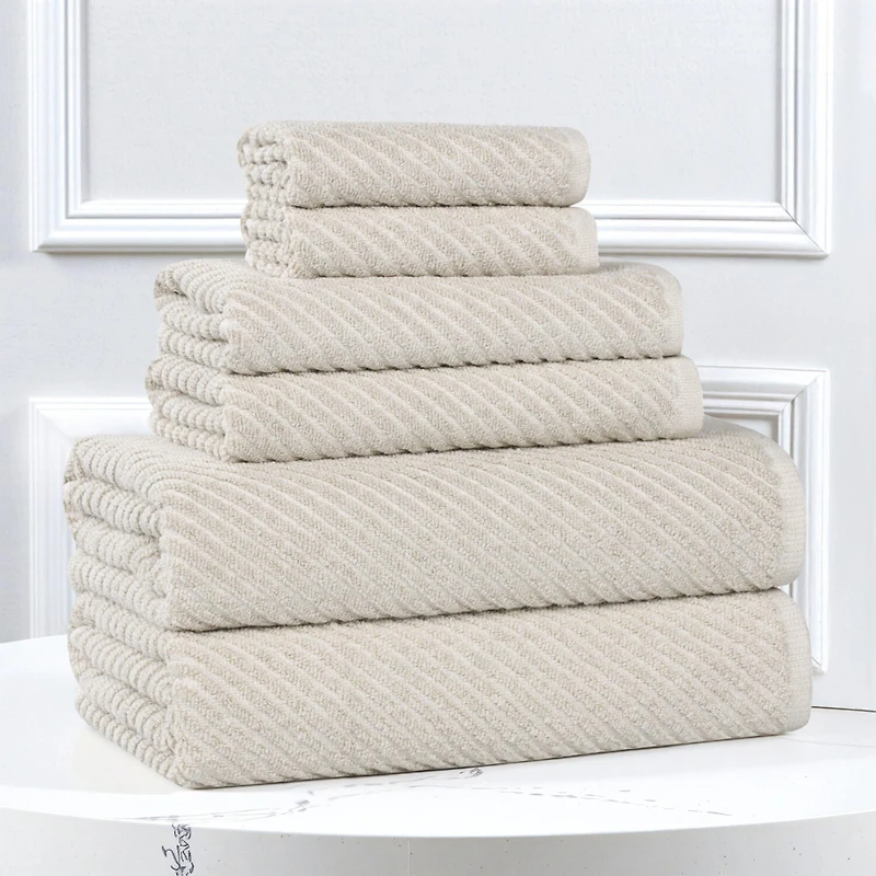 SUPERIOR® Amlia Collection 6-pc. Quick Dry Solid Bath Towel Set