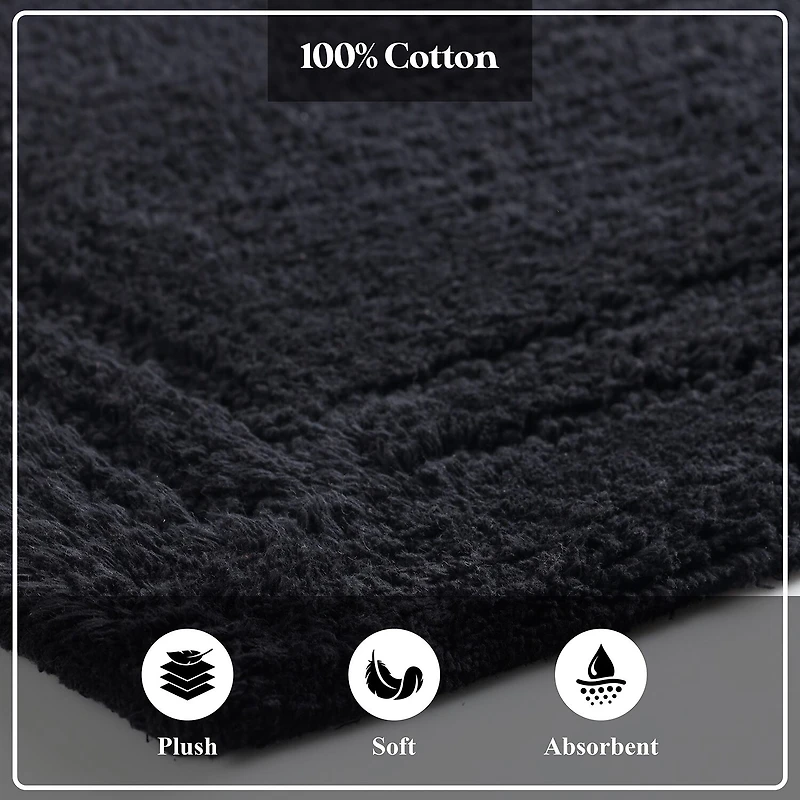 SUPERIOR® Solid Cotton 2-Pc Bath Rug