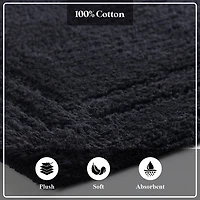 SUPERIOR® Solid Cotton 2-Pc Bath Rug