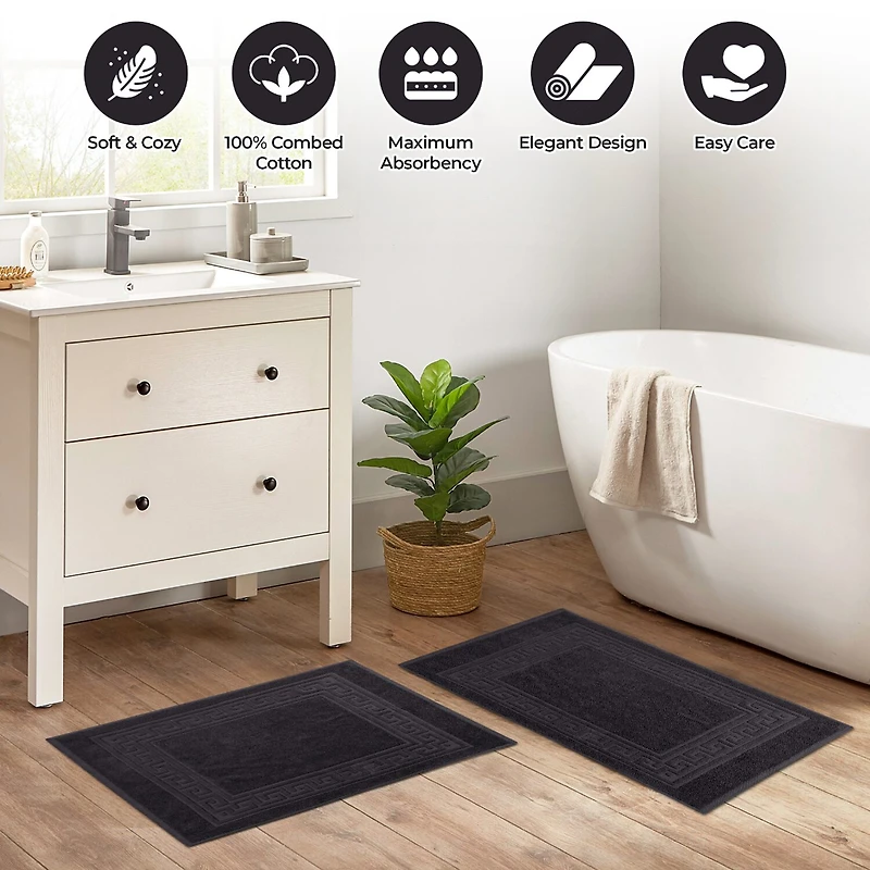 SUPERIOR® Cotton 2-Pc Bath Mat