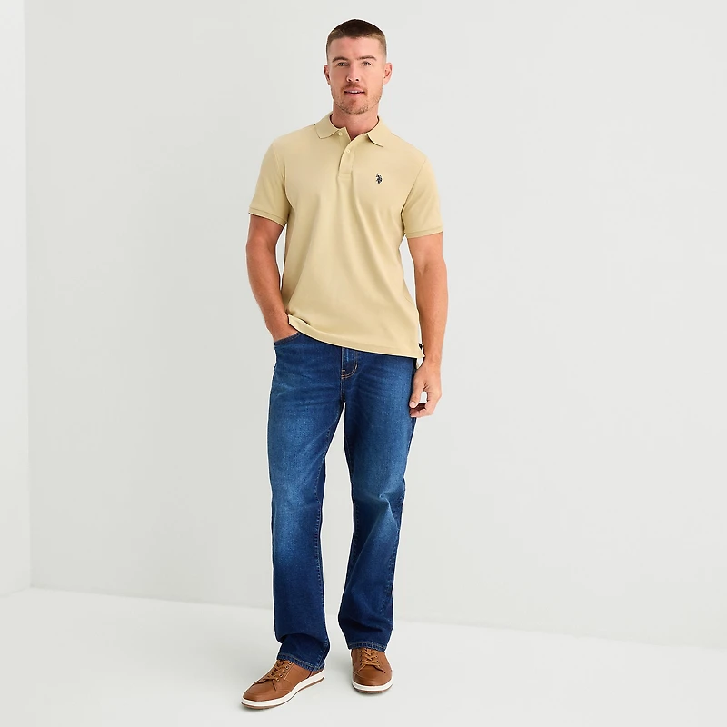 U.S. Polo Assn. Interlock Pique Mens Classic Fit Short Sleeve Shirt