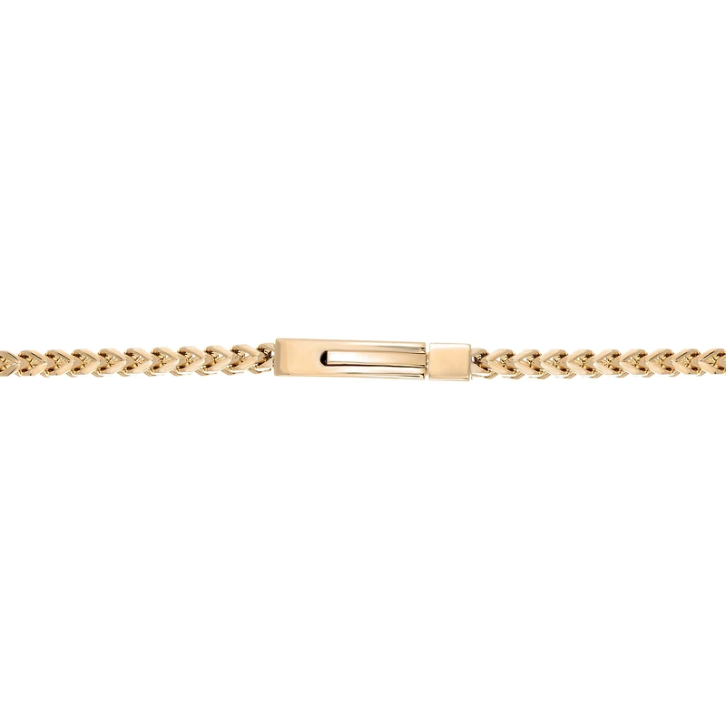 Mens Stainless Steel 9 Inch Solid Wheat Chain Bracelet