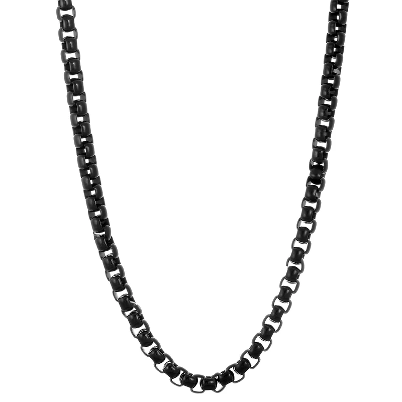 Mens Stainless Steel Inch Box Chain Necklace