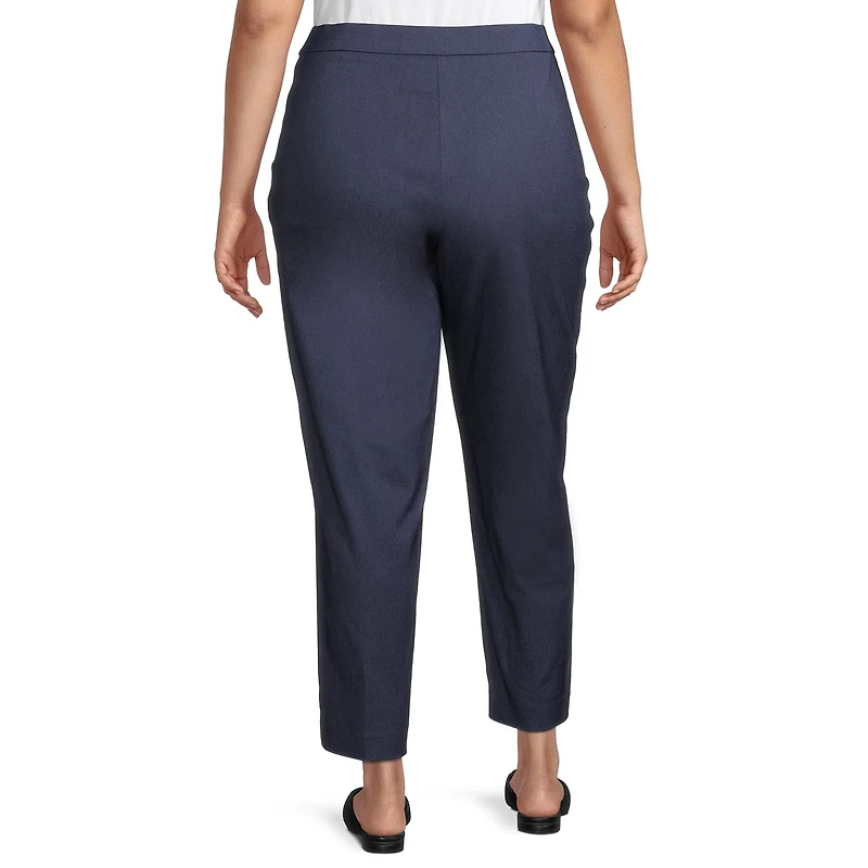 Alfred Dunner Classics Womens COMFORT WAISTBAND Slim Mid Rise Pant