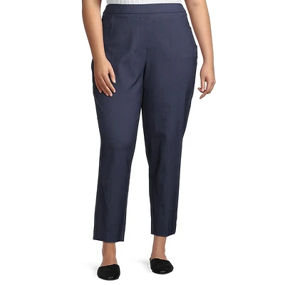 Alfred Dunner Classics Womens COMFORT WAISTBAND Slim Mid Rise Pant