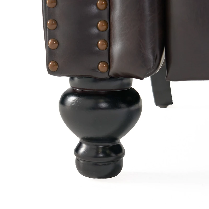 Walder Tufted Roll-Arm Recliner
