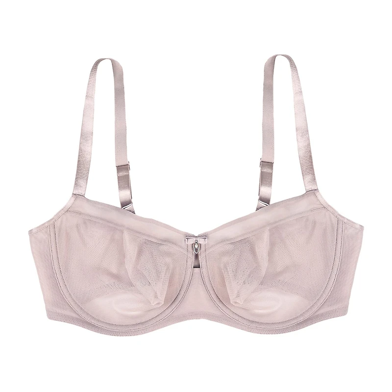 Curvy Couture Sheer Mesh Unlined Balconette-1611