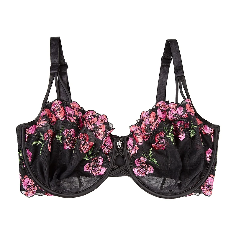 Curvy Couture Embroidery Unlined Balconette-1613