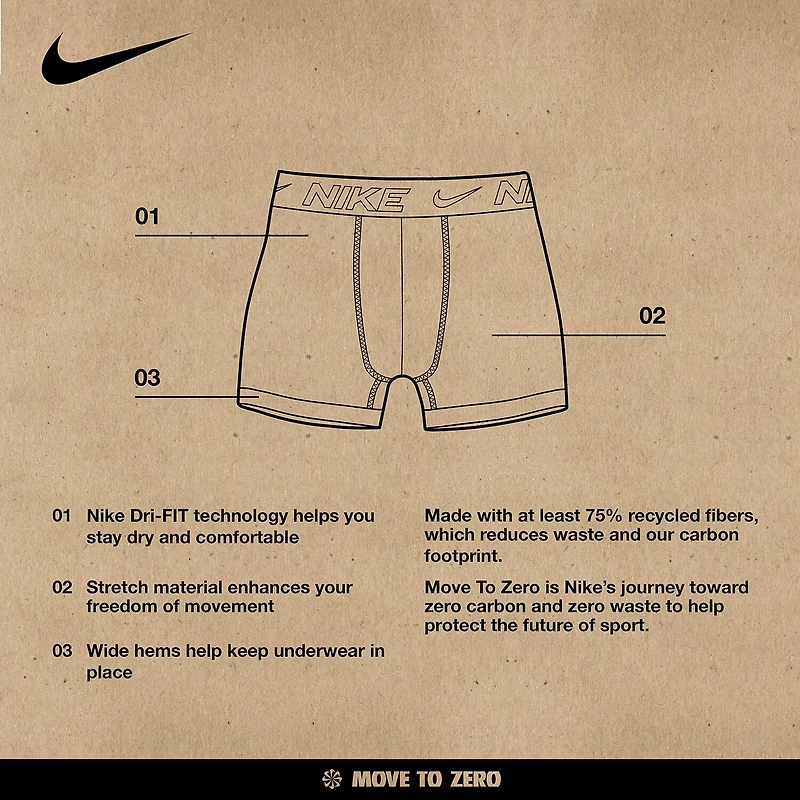 Nike Little & Big Kid Boys 3 Pack Boxer Briefs 9n0845-W1w