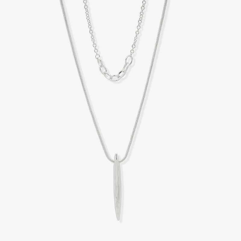 Worthington Silver Tone Womens 17 Inch Pendant Necklace