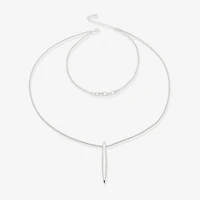 Worthington Silver Tone Womens 17 Inch Pendant Necklace
