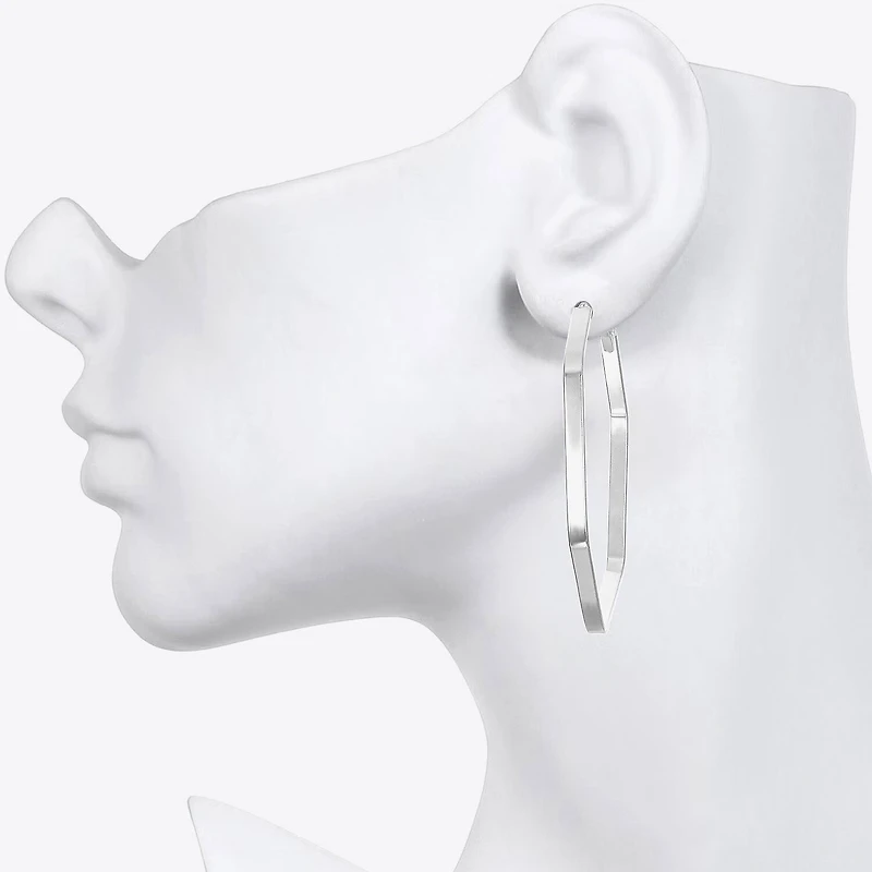 Bijoux Bar Delicates Silver Tone Womens Glass 3 Pair Earring Set
