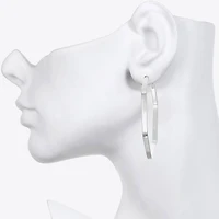 Bijoux Bar Delicates Silver Tone Womens Glass 3 Pair Earring Set