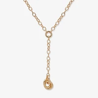 Worthington Gold Tone Womens 22 Inch Y Necklace