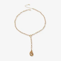 Worthington Gold Tone Womens 22 Inch Y Necklace
