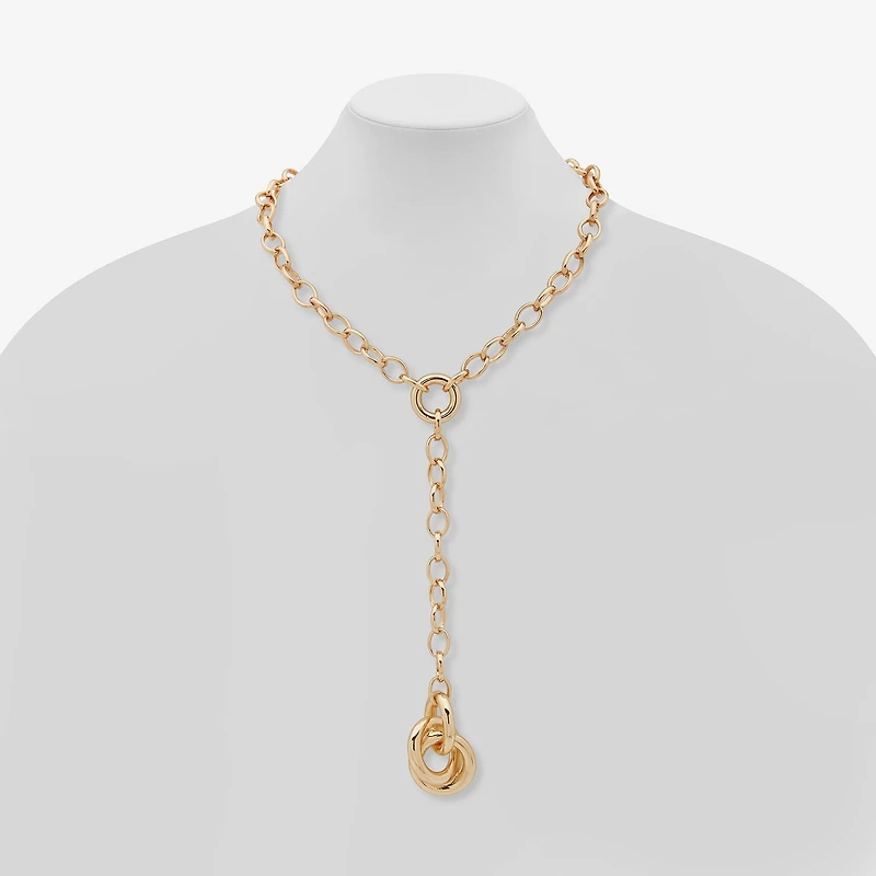 Worthington Gold Tone Womens 22 Inch Y Necklace