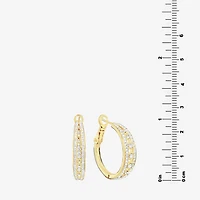Sparkle Allure Womens Crystal 14K Gold Over Brass 25.9mm Hoop Earrings