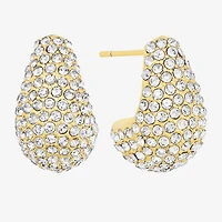 Sparkle Allure Womens Crystal 14K Gold Over Brass Drop Earrings