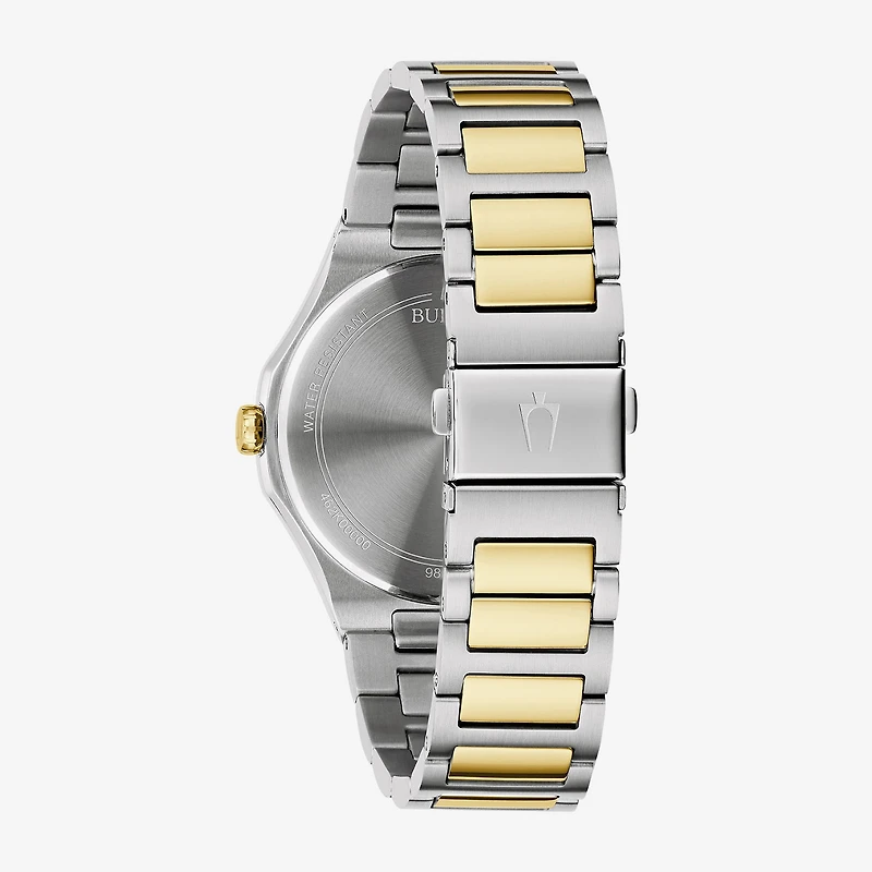 Bulova Mens Two Tone Stainless Steel Bracelet Watch 98b440