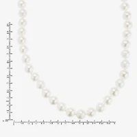Womens White 10K Gold 18 Inch Strand Necklace