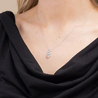 Floating Diamonds (F / Vs2) Womens CT. T.W. Lab Grown White Diamond 14K Gold Round 18 Inch Pendant Necklace
