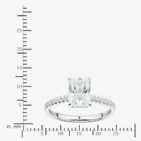 (H-I / Si1-Si2) Womens 1 3/4 CT. T.W. Lab Grown White Diamond 10K Gold Side Stone Engagement Ring