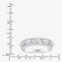 (H-I / Si1-Si2) Womens 1 CT. T.W. Lab Grown White Diamond 10K Gold Anniversary Band
