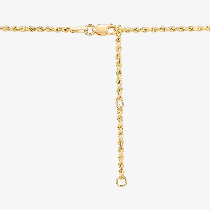 Sideways Womens 10K Gold Cross 18 Inch Pendant Necklace