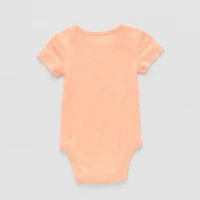 Okie Dokie Baby Girls Crew Neck Short Sleeve Rib Bodysuit