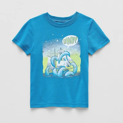 Okie Dokie Toddler & Little Boys Crew Neck Short Sleeve Regular Fit Graphic T-Shirt