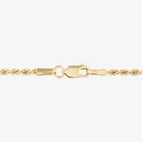Womens 10K Gold Hollow Cross 7.5 Inch Link Bracelet